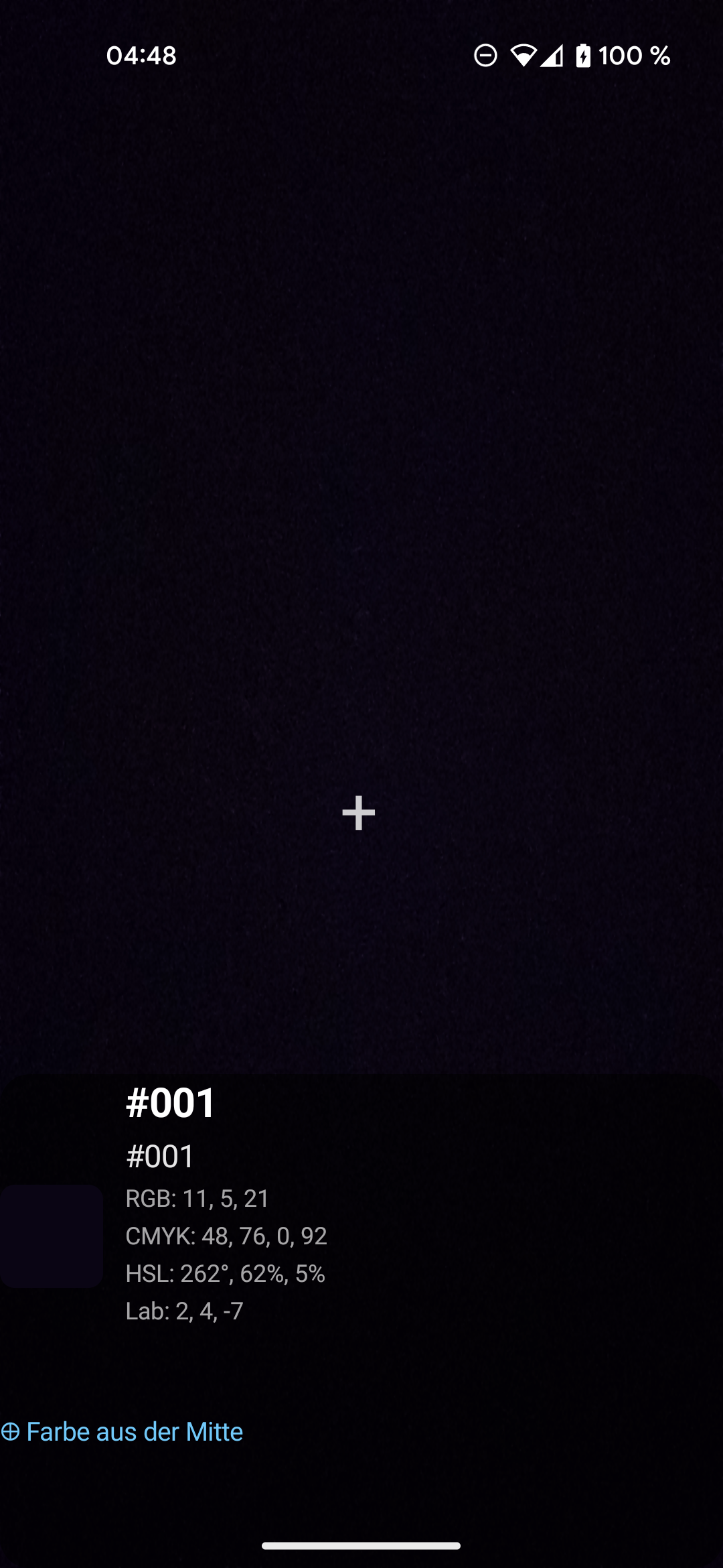 Color Picker identificando un color con nombre, HEX y correspondencia RAL